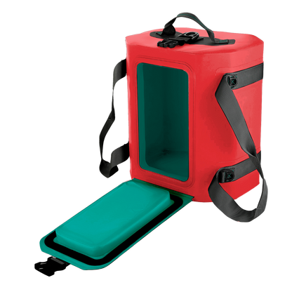 ICEHOLE H20 - 20 QT MAGNETIC HYBRID COOLER (RED/TEAL)